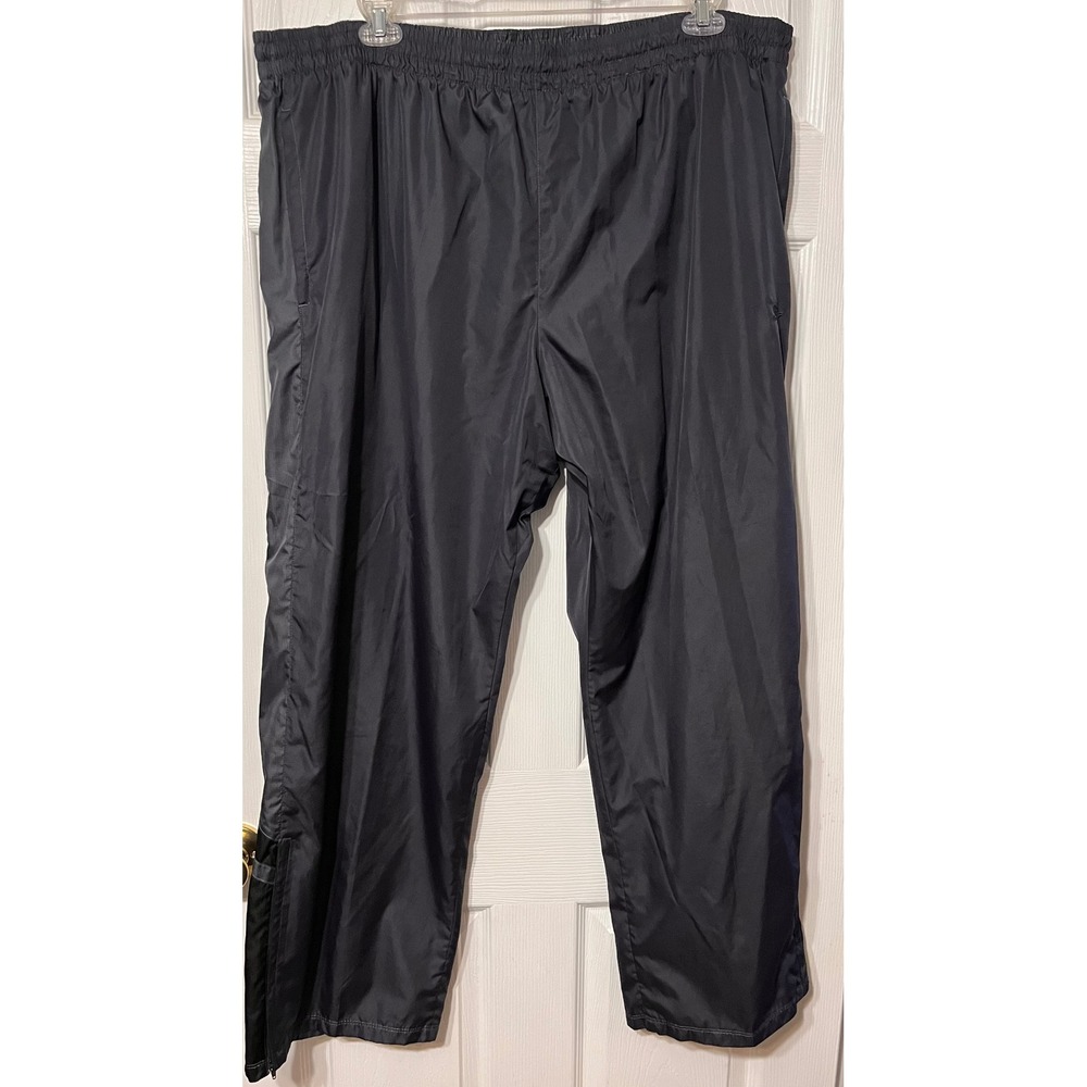 Starter Mens 3XL Y2K Greystone Ripstop Mesh Lined Track Pants  Zipper Ankle